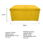 Calçadeira Munique 100 Cm Solteiro Corano Amarelo - Amarena M