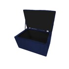 Calçadeira Munique 100 Cm Solteiro Corano Azul Marinho - Amar