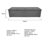 Calçadeira Munique 140 Cm Casal Corano Cinza - Amarena Móveis