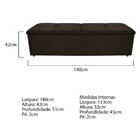 Calçadeira Munique 140 Cm Casal Corano Marrom - Amarena Móveis