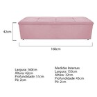 Calçadeira Munique 160 Cm Queen Size Corano Rosa Bebê - Amare