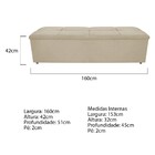 Calçadeira Munique 160 Cm Queen Size Suede Bege - Amarena Móv