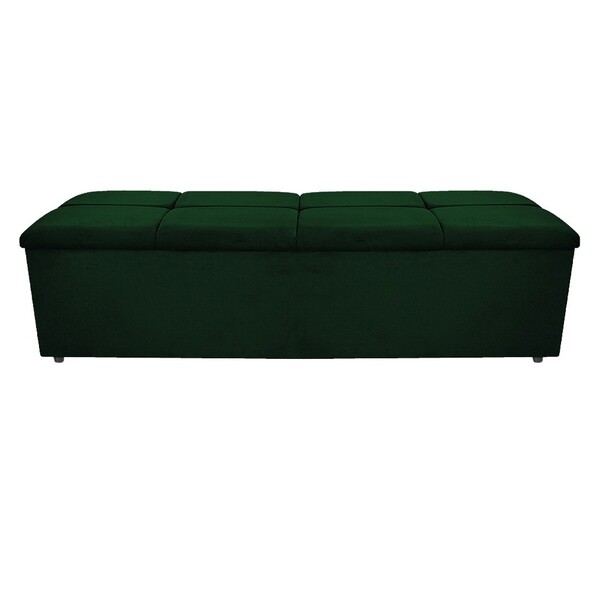 Calçadeira Munique 160 Cm Queen Size Suede Verde - Amarena Mó