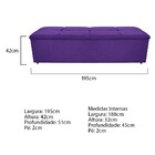 Calçadeira Munique 195 Cm King Size Corano Roxo - Amarena Móv