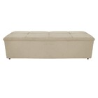 Calçadeira Munique 195 Cm King Size Suede Bege - Amarena Móve