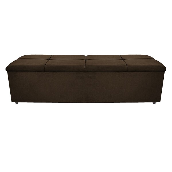 Calçadeira Munique 195 Cm King Size Suede Marrom - Amarena Mó