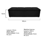Calçadeira Munique 195 Cm King Size Suede Preto - Amarena Móv