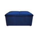 Calçadeira Munique 90 Cm Solteiro Suede Azul Marinho - Amaren