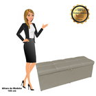 Calçadeira Nina 140 Cm Suede Marrom Rato D'rossi