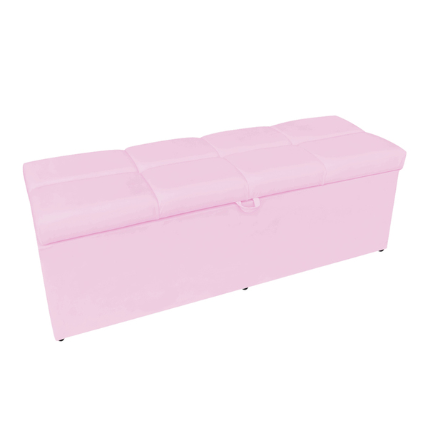 Calçadeira Nina 140 Cm Suede Rosa Bebê D'rossi