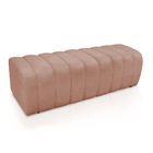 Calçadeira Olivia Casal 140 Cm Veludo Rose - D'rossi