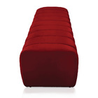 Calçadeira Olivia Casal 140 Cm Veludo Vermelho - D'rossi