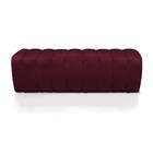 Calçadeira Olivia Casal 140 Cm Veludo Vinho Trabalhado A125 -