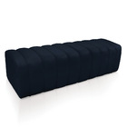 Calçadeira Olivia Queen 160 Cm Veludo Azul Marinho - D'rossi