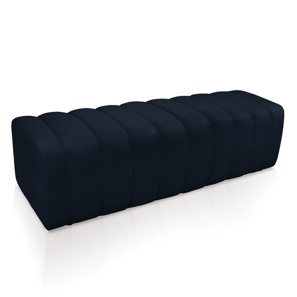 Calçadeira Olivia Queen 160 Cm Veludo Azul Marinho - D'rossi