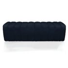 Calçadeira Olivia Queen 160 Cm Veludo Azul Marinho - D'rossi