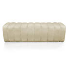 Calçadeira Olivia Queen 160 Cm Veludo - D'rossi - A129 Off Wh