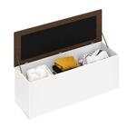 Calçadeira Para Cama Box De Casal Branco Marrom