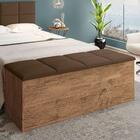 Calçadeira Para Cama Box De Casal Castanho Marrom