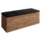 Calçadeira Para Cama Box De Casal Castanho Preto