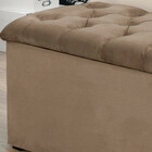 Calçadeira Para Cama De Casal Lotus 1,40 Suede Marrom Taupe