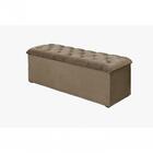 Calçadeira Para Cama De Casal Lotus 1,40 Suede Marrom Taupe