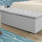 Calçadeira Para Cama De Queen Lotus 1,60 Helanca Branco - Sim