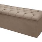 Calçadeira Queen Estofada Lotus Helanca Areia - Simbal