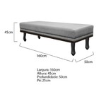 Calçadeira Queen Orlando P02 160 Cm Para Cama Box Suede - Ama