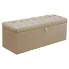 Calçadeira Recamier Baú 140 Cm Itália Suede Bege