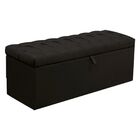 Calçadeira Recamier Baú 140 Cm Itália Suede Preto