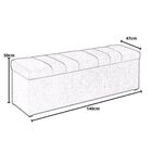 Calçadeira Recamier Baú 140 Cm Kiara Suede Cinza