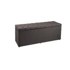 Calçadeira Recamier Baú 140 Cm Madri Suede Cinza