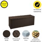 Calçadeira Recamier Baú 140 Cm Madri Suede Marrom