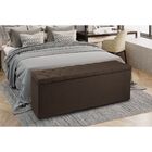 Calçadeira Recamier Baú 140 Cm Madri Suede Marrom