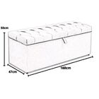 Calçadeira Recamier Baú 160 Cm Itália Suede Vermelho