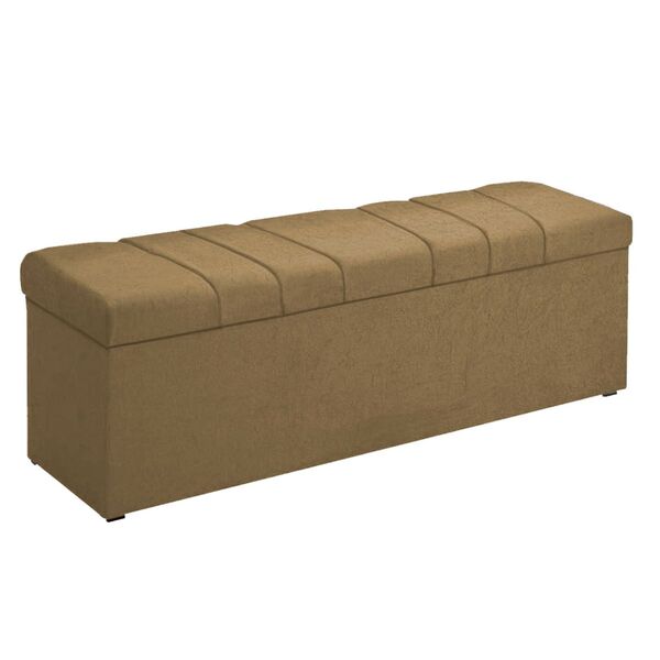 Calçadeira Recamier Baú 160 Cm Kiara Suede Capuccino
