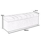 Calçadeira Recamier Baú 160 Cm Kiara Suede Preto