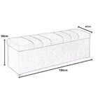 Calçadeira Recamier Baú 190 Cm Kiara Suede Azul Marinho