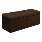 Calçadeira Recamier Baú 90 Cm Itália Suede Marrom