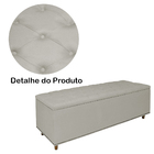 Calçadeira Recamier Baú Casal 140cm Diana Suede Bege - Ds Est