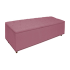 Calçadeira Recamier Baú Casal 140cm Diana Suede Rosa - Ds Est