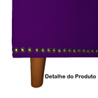 Calçadeira Recamier Baú Casal 140cm Diana Suede Roxo - Ds Est