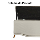 Calçadeira Recamier Baú Casal 140cm Greta Suede Bege - Ds Est