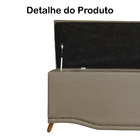 Calçadeira Recamier Baú Casal 140cm Greta Suede Capuccino - D
