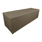 Calçadeira Recamier Baú Casal 140cm Juliana Suede Capuccino -