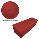 Calçadeira Recamier Baú Casal 140cm Juliana Suede Vermelho -