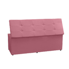 Calçadeira Recamier Baú Casal 1 40m Berlim Suede Rosa - Palla