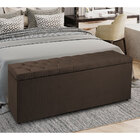 Calçadeira Recamier Baú Casal 1 40m Madrid Suede - Pallazio -