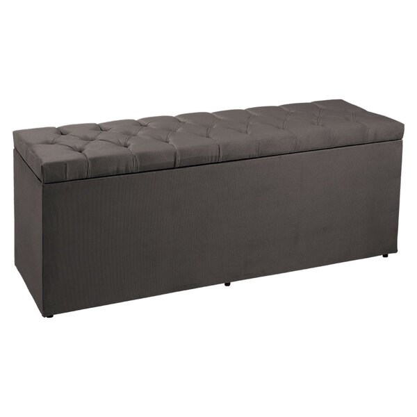Calçadeira Recamier Baú Casal 1 40m Madrid Suede - Pallazio -